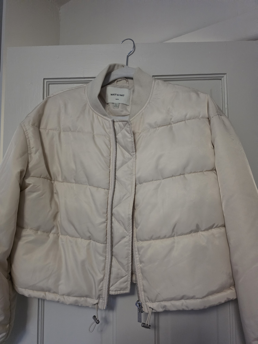 Matt & Nat Cream Puffer Jacket - Lightweight Quilted Coat - Picture 2 of 5